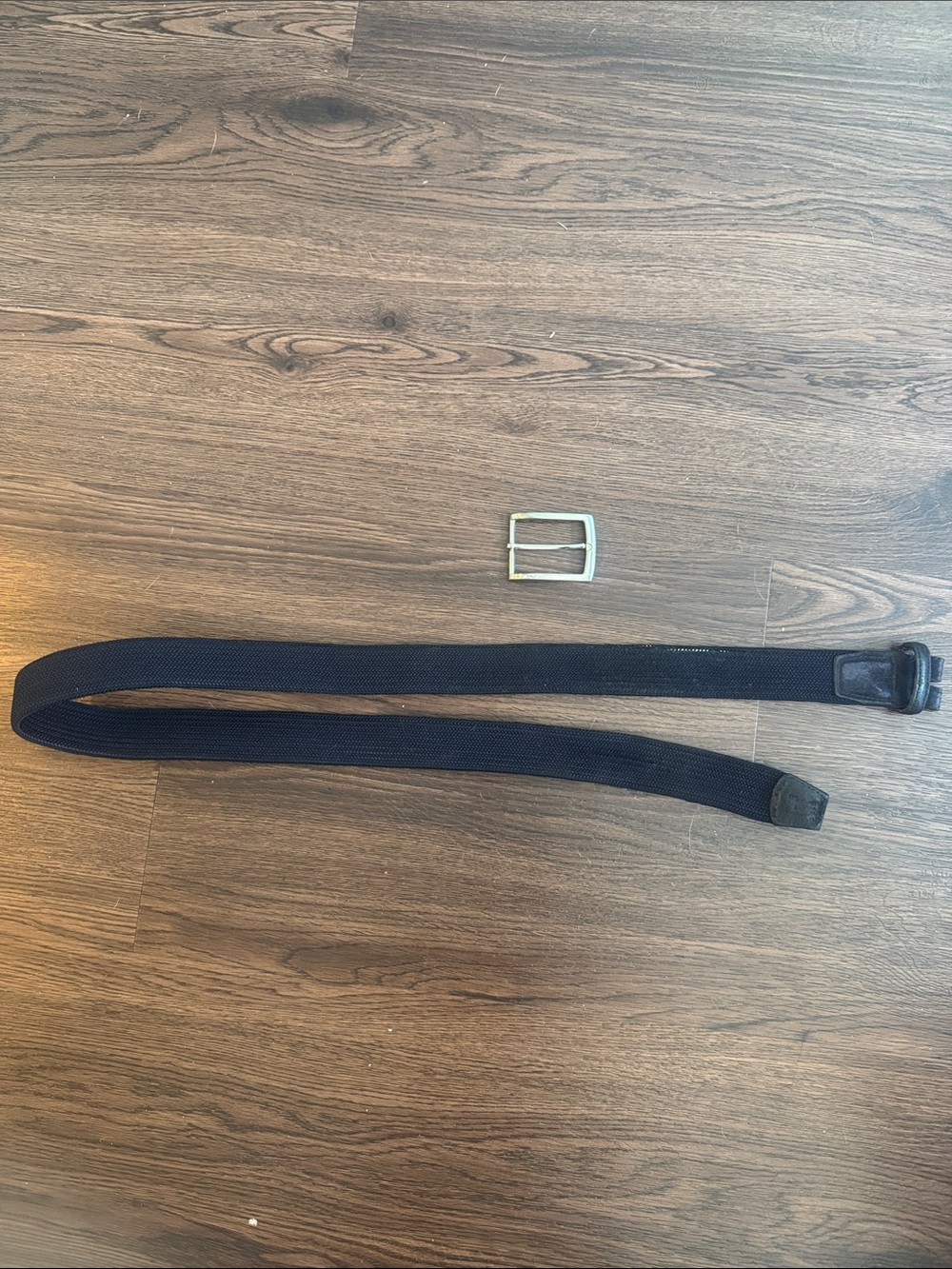 Torino Men's Navy Webbing Belt size 36 with BROKEN Buckle - pls read details!